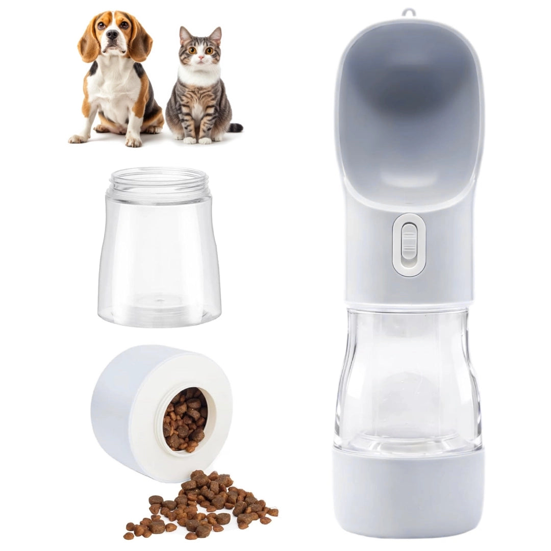 Botella Agua Mascotas 3 en 1