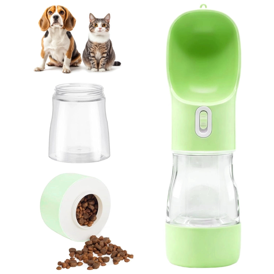 Botella Agua Mascotas 3 en 1