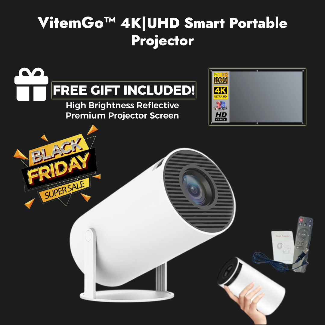 VitemGo™ 4K|UHD Smart Portable Projector